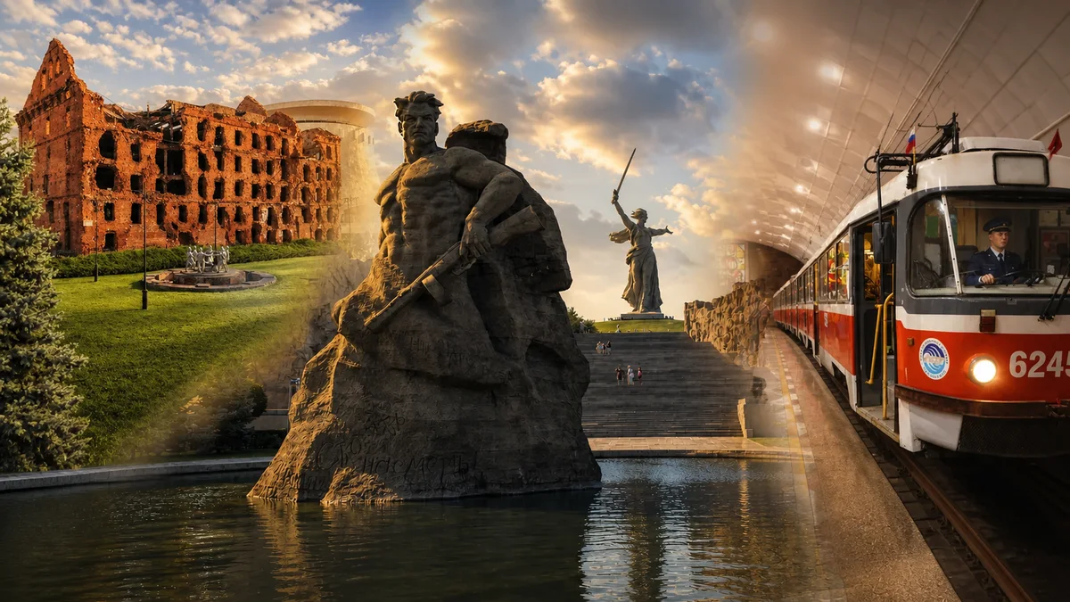 Мамаев курган, метротрам и мельница Гергардта